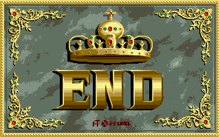 Kaiser (DOS) screenshot: The end!