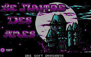 Le Maître des Âmes (DOS) screenshot: Title screen.