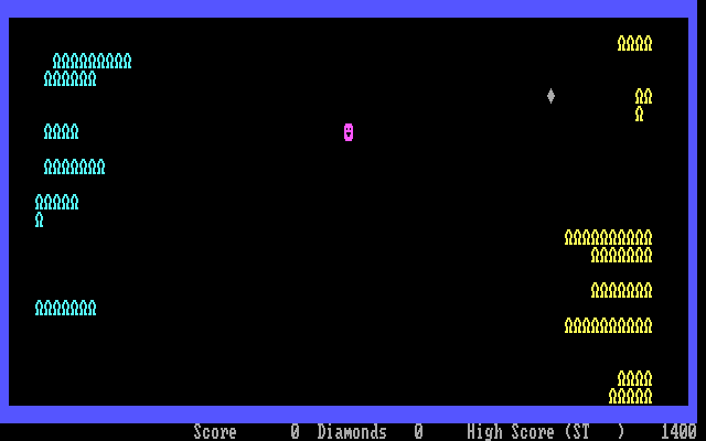 Squirm (DOS) screenshot: The squirming commences
