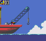 Deep Duck Trouble starring Donald Duck (Game Gear) screenshot: At the inlet, we go for a swim.