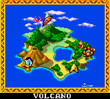 Deep Duck Trouble starring Donald Duck (Game Gear) screenshot: Visited maps. Now time to go to the volcano.