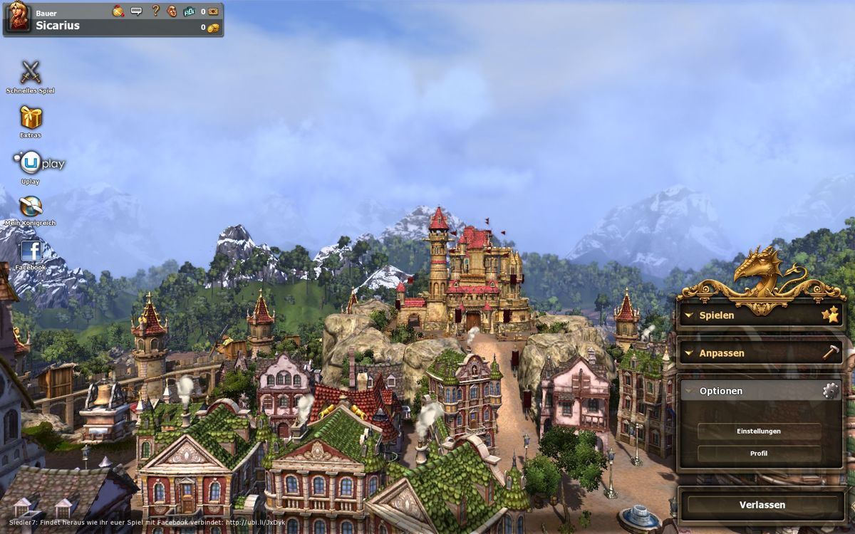 The Settlers 7: Paths to a Kingdom (Windows) screenshot: Main Menu