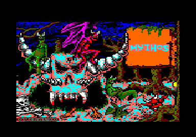 Mythos (Amstrad CPC) screenshot: Title screen
