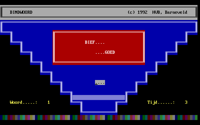 Bind-Woord (DOS) screenshot: Bief.... and ....goed