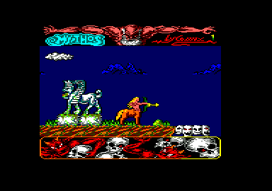 Mythos (Amstrad CPC) screenshot: Shooting