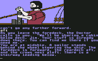 Treasure Island (Commodore 64) screenshot: Sailor.