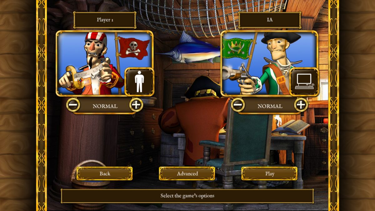 Pirates vs Corsairs: Davy Jones's Gold (Windows) screenshot: Choosing your side.