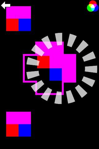 Chromixa (iPhone) screenshot: I guess blue and red equals purple.