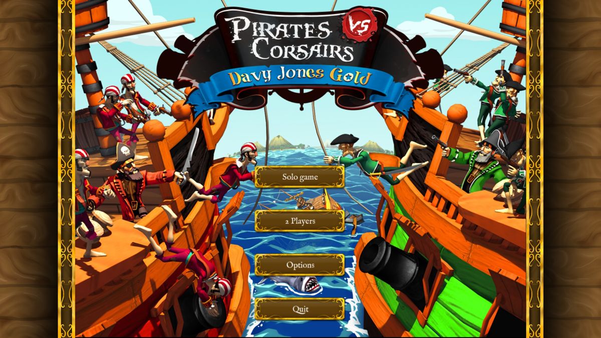 Pirates vs Corsairs: Davy Jones's Gold (Windows) screenshot: Title screen.