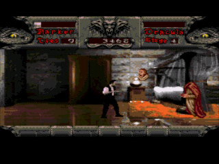 Bram Stoker's Dracula (SEGA CD) screenshot: Some creative bosses mix up the standard bats and rats.