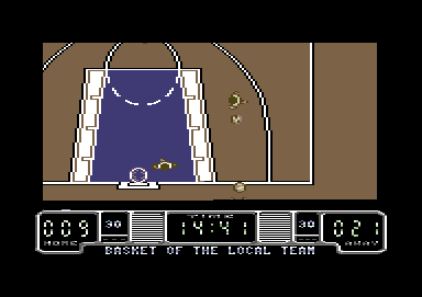 Drazen Petrovic Basket (Commodore 64) screenshot: I shot, I scored!