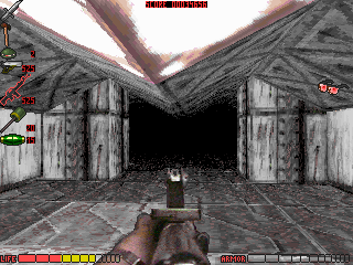The Hidden Below (DOS) screenshot: Over the top ceiling?