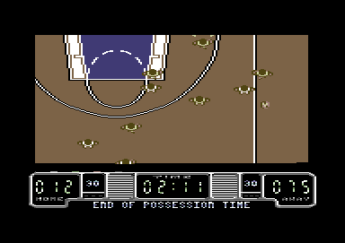 Drazen Petrovic Basket (Commodore 64) screenshot: I held the ball too long.