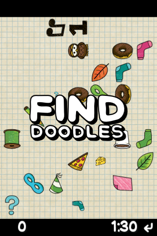 Doodle Find (iPhone) screenshot: Get ready to find doodles!
