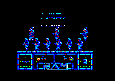 R.A.M. (Amstrad CPC) screenshot: Main menu