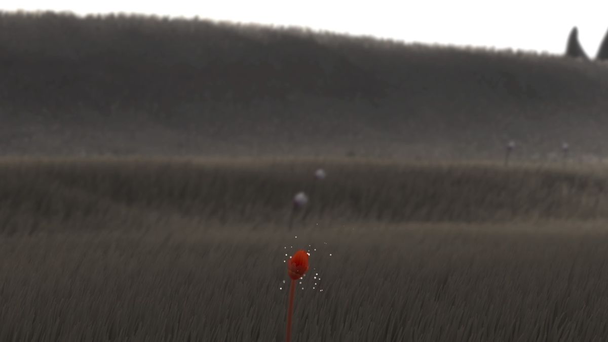 Flower (PlayStation 4) screenshot: Starting the red flower's story