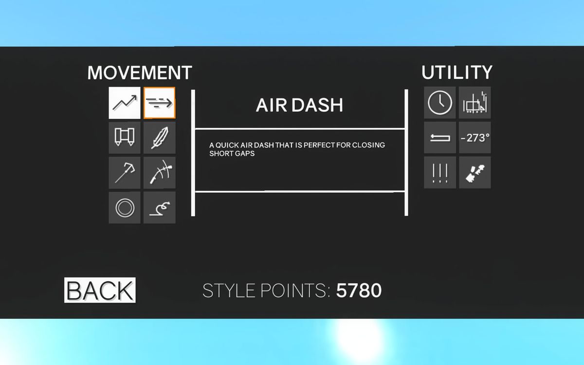 Clustertruck (Windows) screenshot: The different abilities