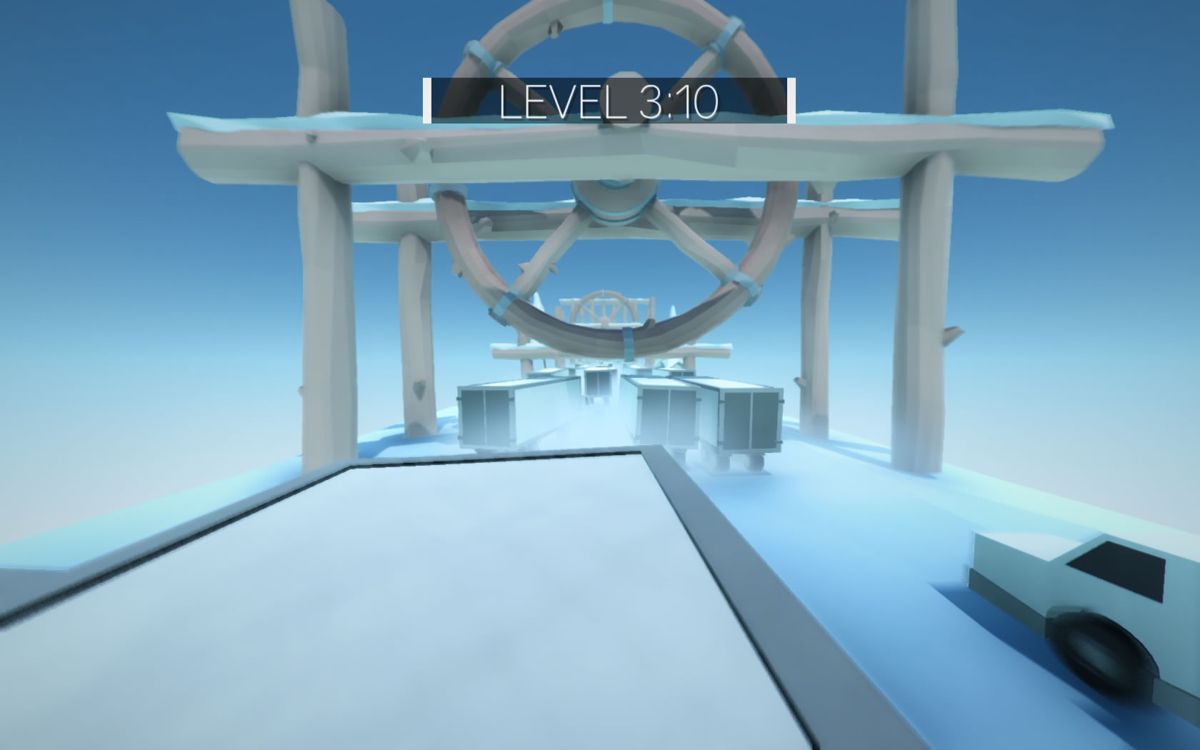 Clustertruck (Windows) screenshot: A rotating wheel
