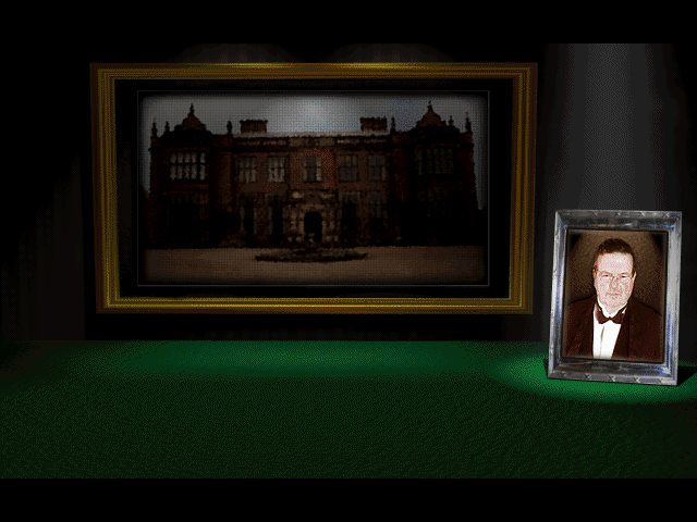 Clue (Windows 16-bit) screenshot: Professor Plum interrogation screen
