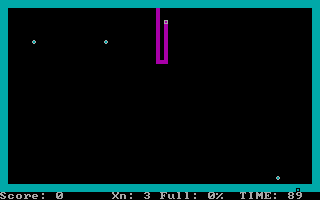 Xonix (DOS) screenshot: Starting level 1