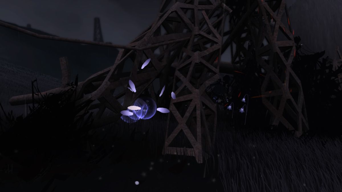 Flower (PlayStation 4) screenshot: Touching electrical elements will harm you