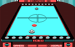 Superstar Indoor Sports (DOS) screenshot: Air Hockey