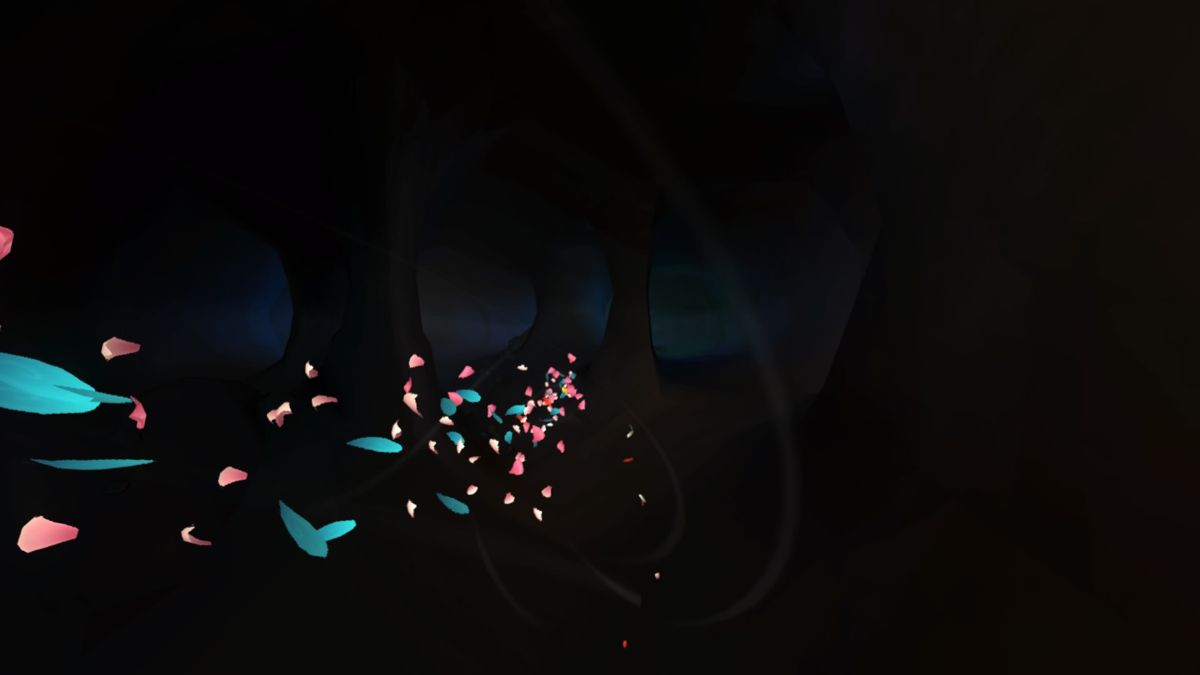 Flower (PlayStation 4) screenshot: Passing through a dark cavern