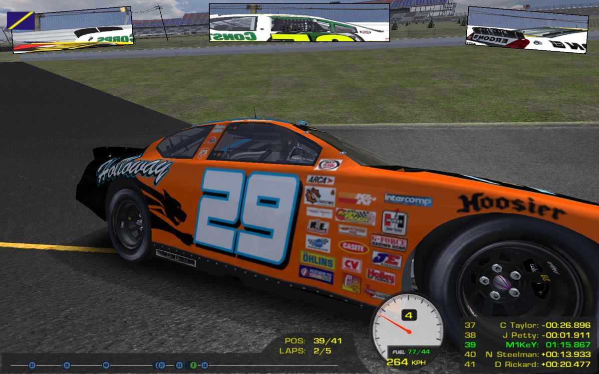 ARCA Sim Racing '08 (Windows) screenshot: Hoosier tyres - the only tyres you need.
