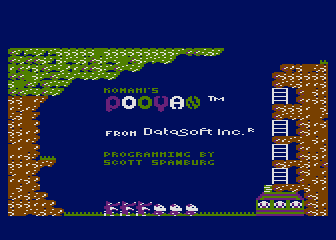 Pooyan (Atari 8-bit) screenshot: Title screen