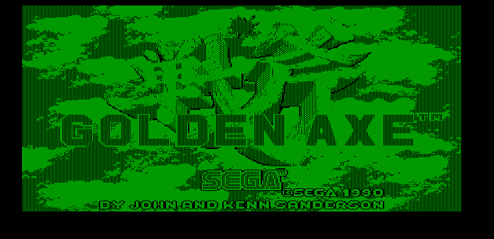 Golden Axe (DOS) screenshot: Title Screen - Hercules