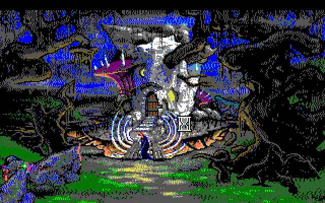 King's Quest V: Absence Makes the Heart Go Yonder! (PC-98) screenshot: You get zapped...