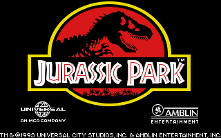 Jurassic Park (DOS) screenshot: Title screen