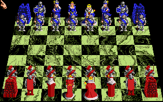Battle Chess (Apple IIgs) screenshot: The game board.