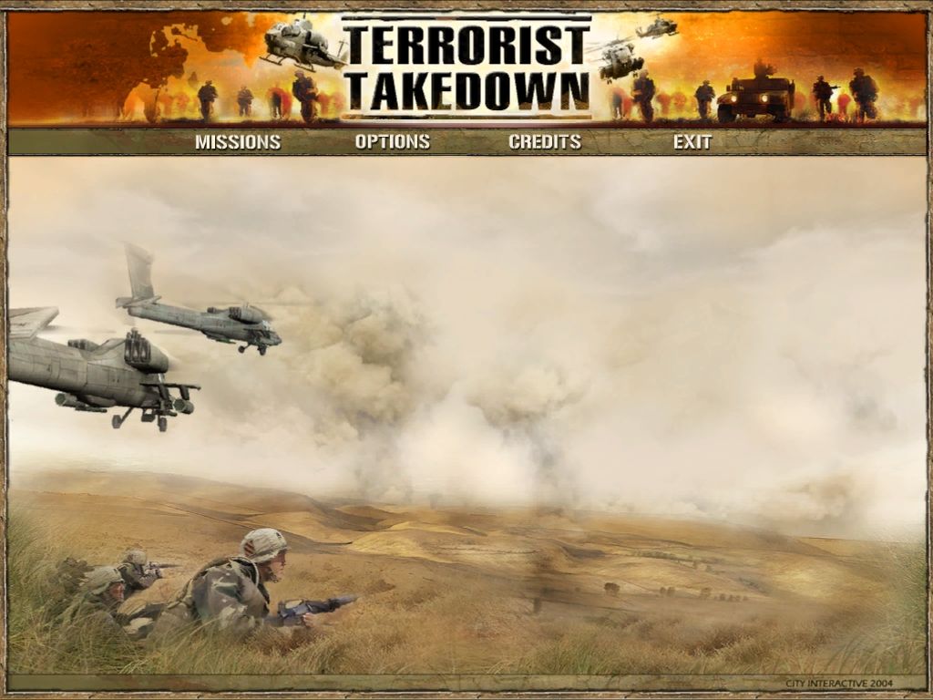 Terrorist Takedown (Windows) screenshot: Main menu.