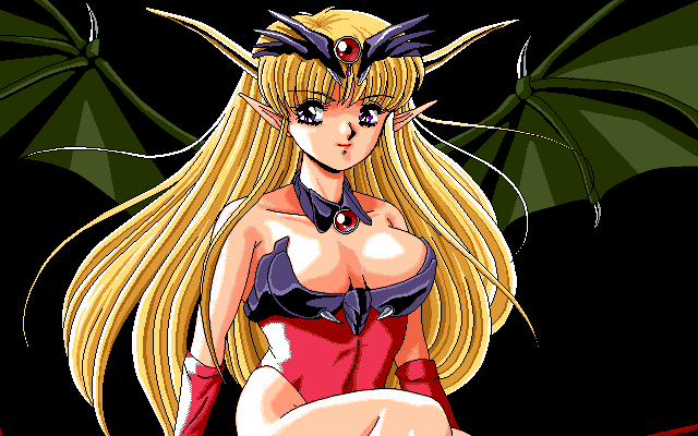 DOR Special Edition: Sakigake (PC-98) screenshot: ...which quickly scrolls back to this picture :)