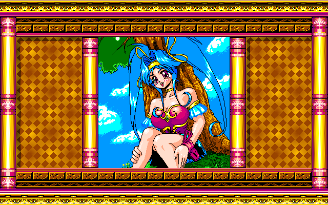 Mahō Shōjo Fancy CoCo (PC-98) screenshot: Coco is relaxing :)