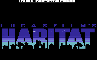 Habitat (Commodore 64) screenshot: Title screen.