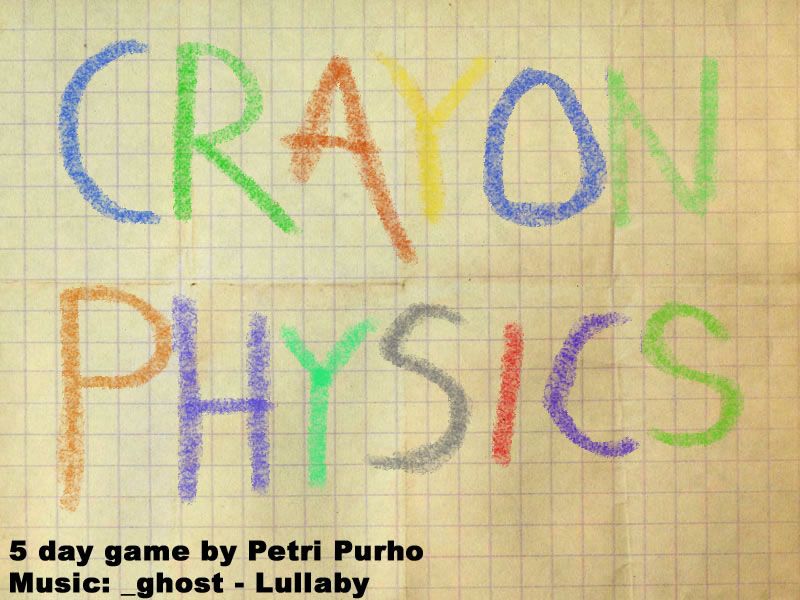 Crayon Physics (Windows) screenshot: Title screen