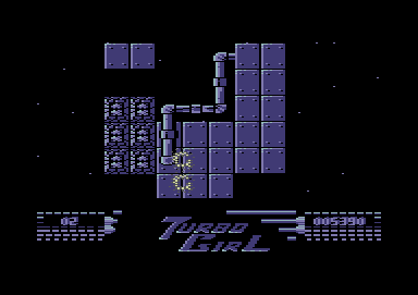 Turbo Girl (Commodore 64) screenshot: CRASH!