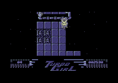 Turbo Girl (Commodore 64) screenshot: Jumping
