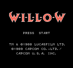 Willow (NES) screenshot: Title Screen