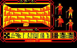 Inquisitor: Shade of Swords (Amstrad CPC) screenshot: Found a box of loot.
