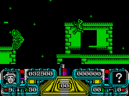 Dalek Attack (ZX Spectrum) screenshot: The third Boss is another flying probe thingy.