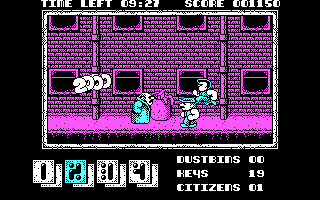 Joe Blade II (DOS) screenshot: Grab the bouncing points!