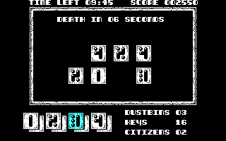Joe Blade II (DOS) screenshot: Hurry, death in 6 seconds!
