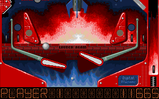 Pinball Arcade (DOS) screenshot: Ignition, Original VGA mode, bottom