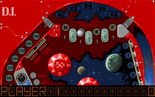 Pinball Arcade (DOS) screenshot: Ignition, Original VGA mode, top