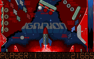 Pinball Arcade (DOS) screenshot: Ignition, Original VGA mode, middle