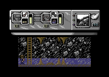 Thunderbirds (Commodore 64) screenshot: The mine is flooding.