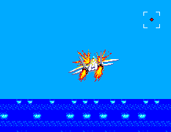 After Burner (SEGA Master System) screenshot: Hit by missile